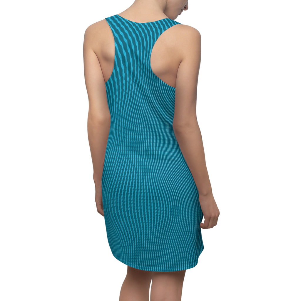 Racerback Dress — Sun Spots Blu (AOP)