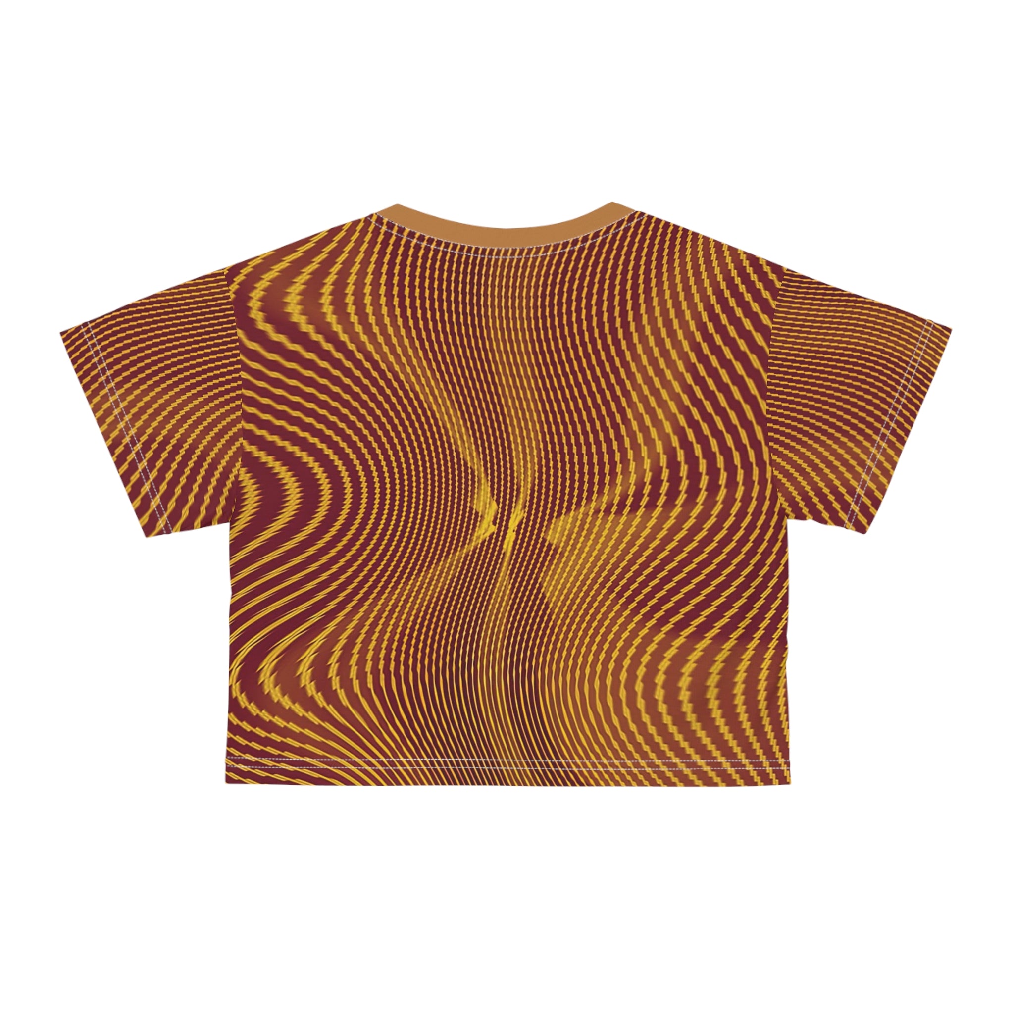 Crop Tee "Sun Spots Golden" (AOP)