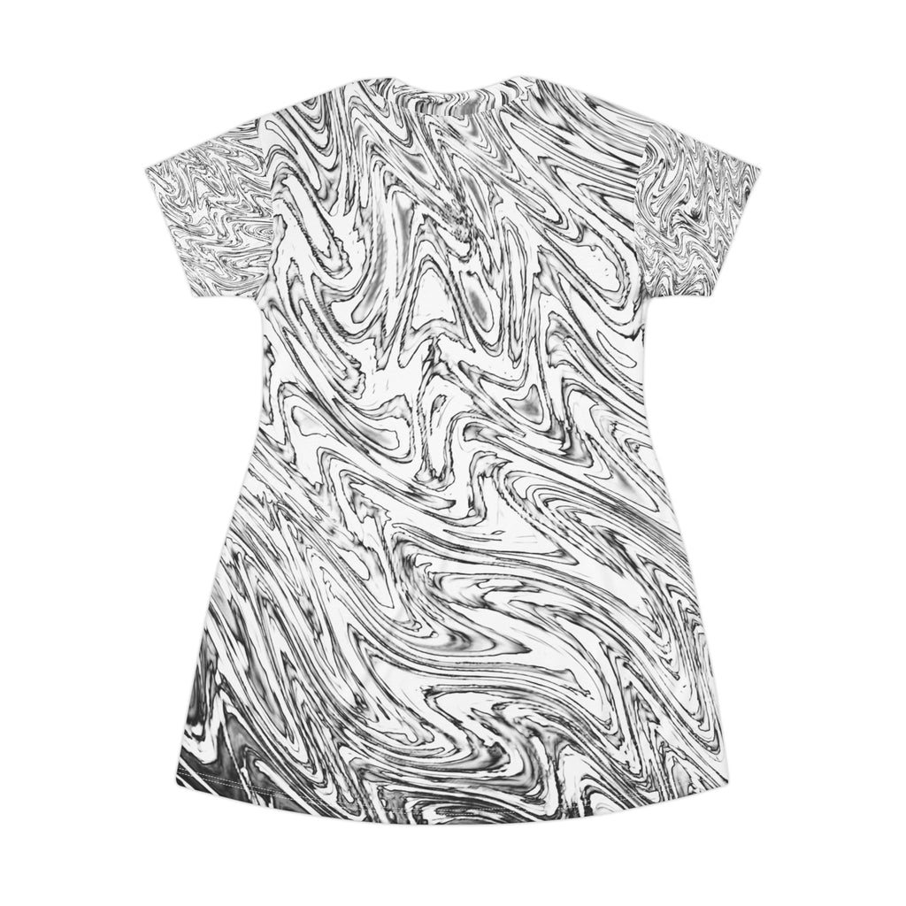 T-Shirt Dress - Hoops BW