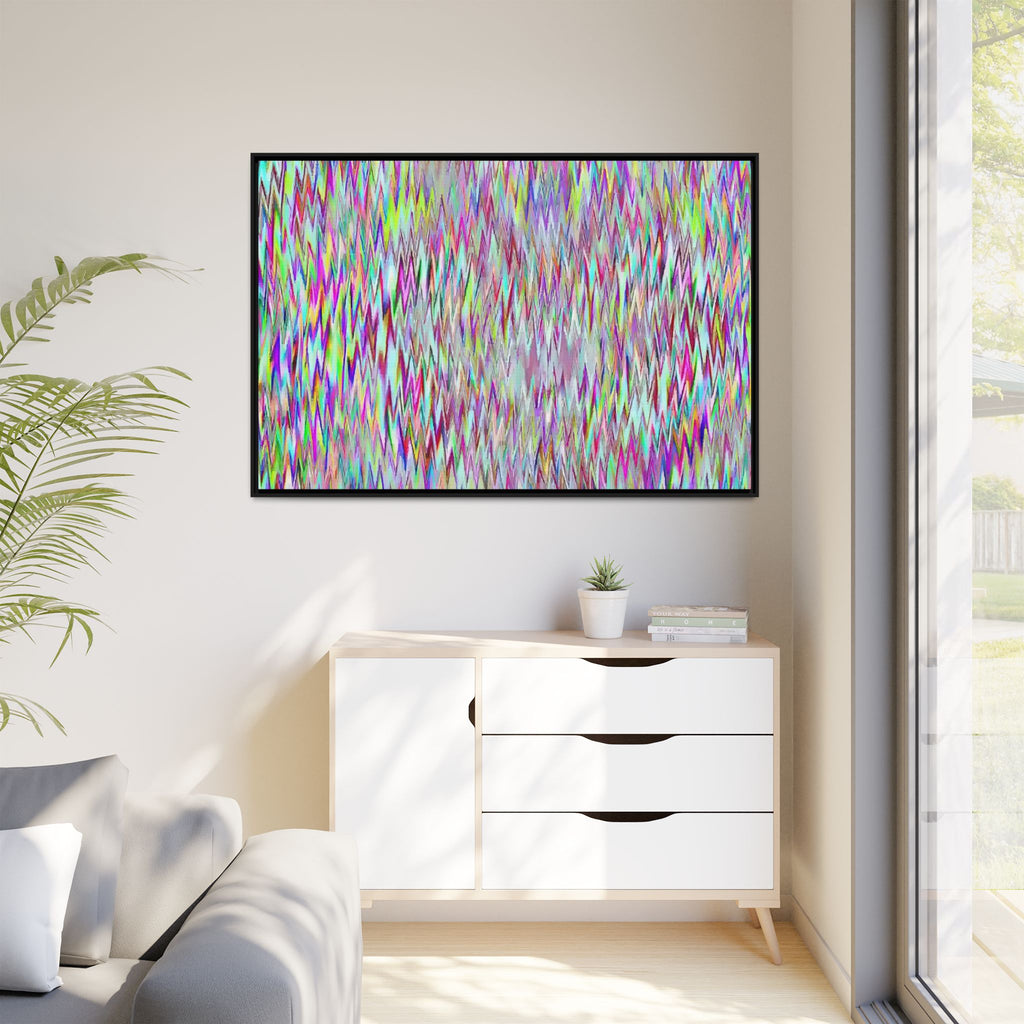 Framed Canvas Art — "Gun Runners Static"