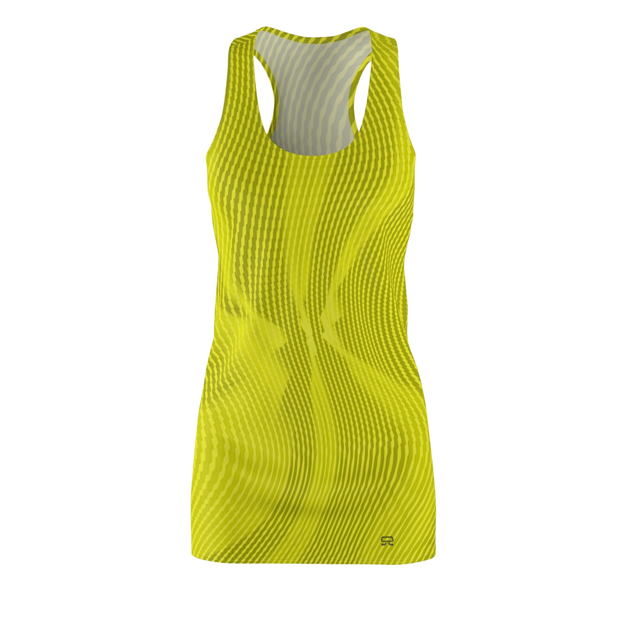 Racerback Dress — Sun Spots Yellow (AOP)