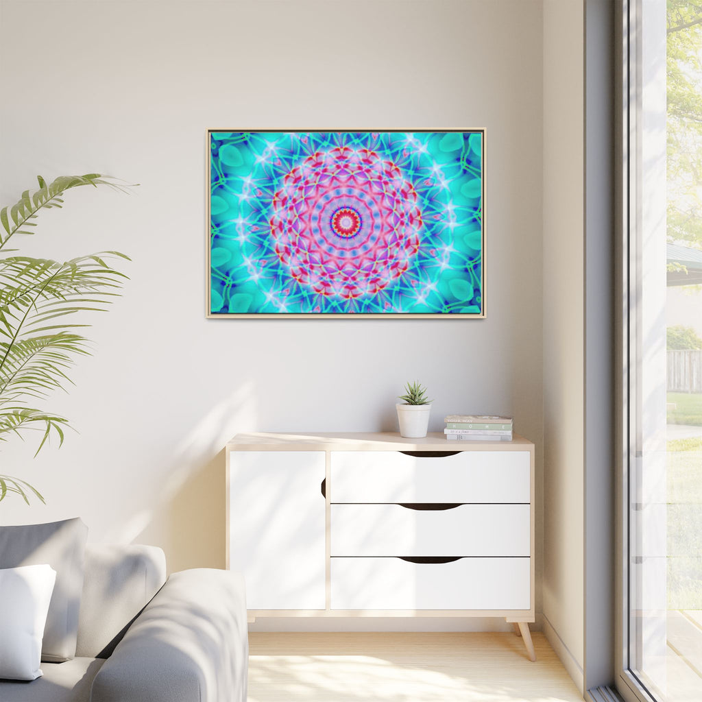Framed Canvas Art — "Pink Fusion"