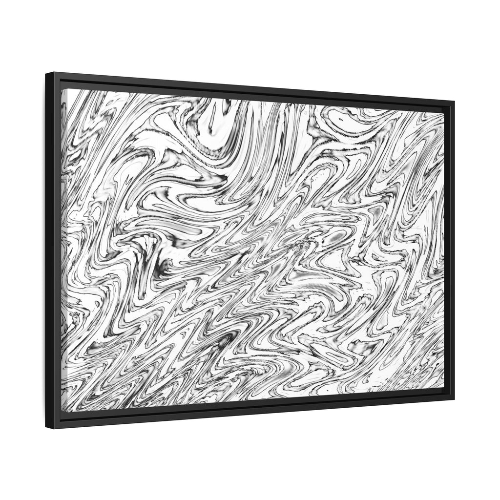 Framed Canvas Art — "Hoops BW"