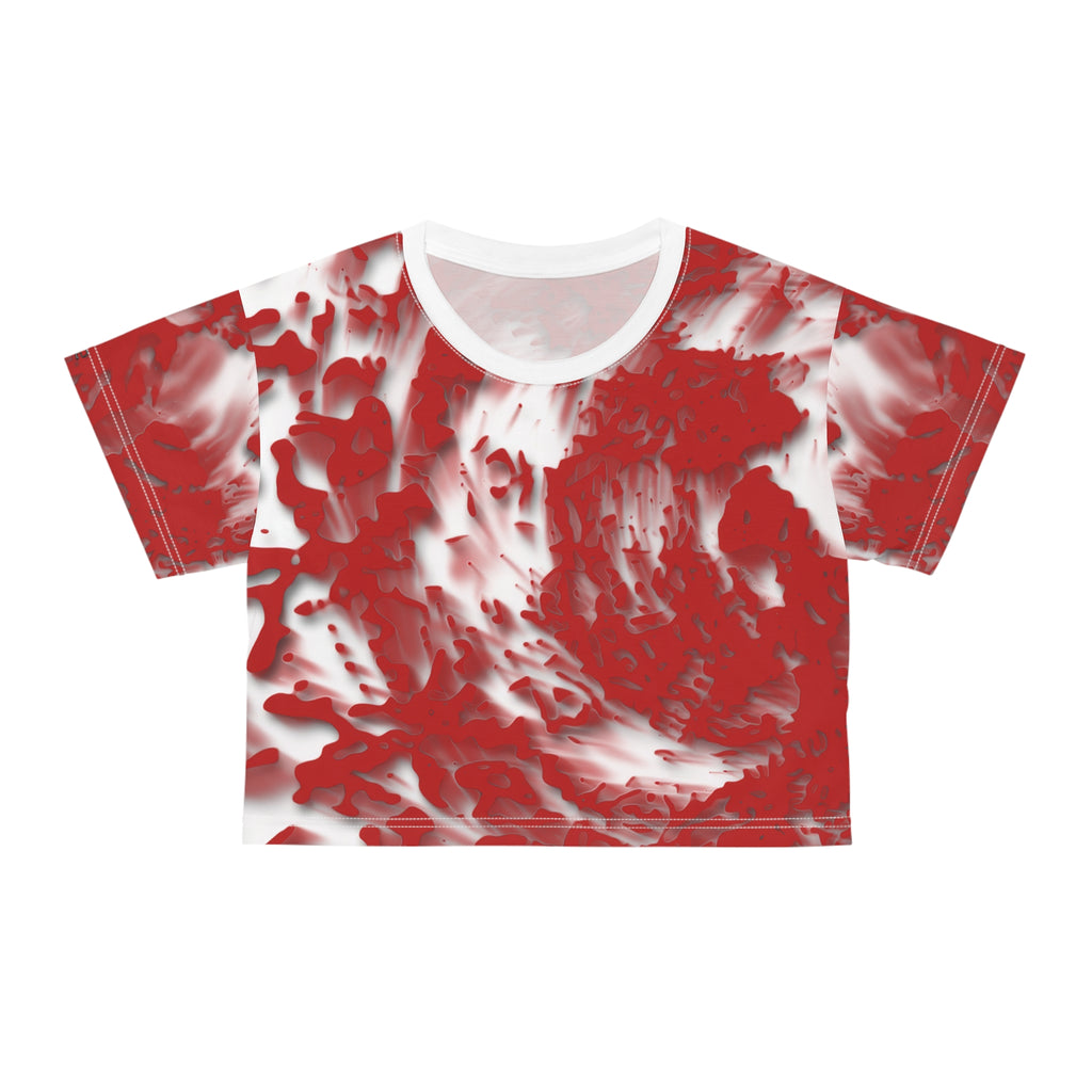 Crop Tee - Tracers Red (AOP)