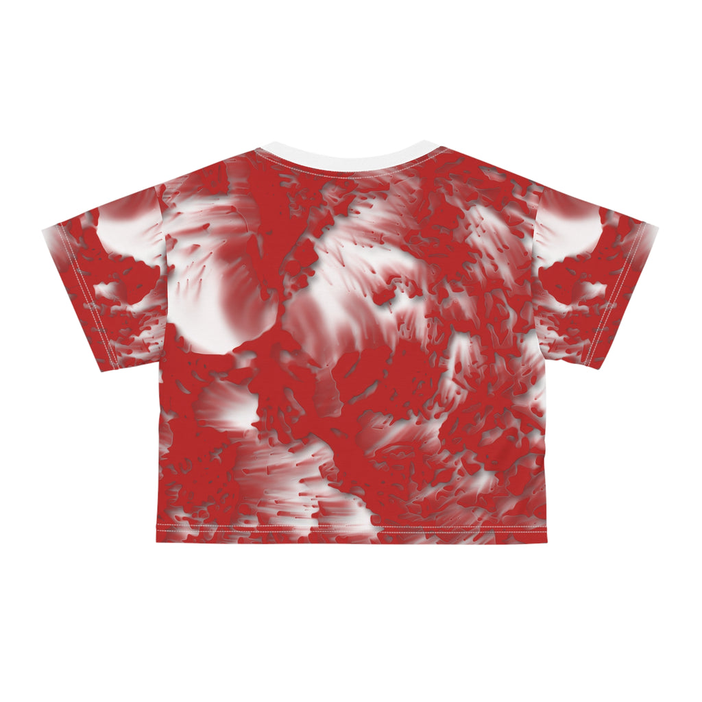 Crop Tee - Tracers Red (AOP)