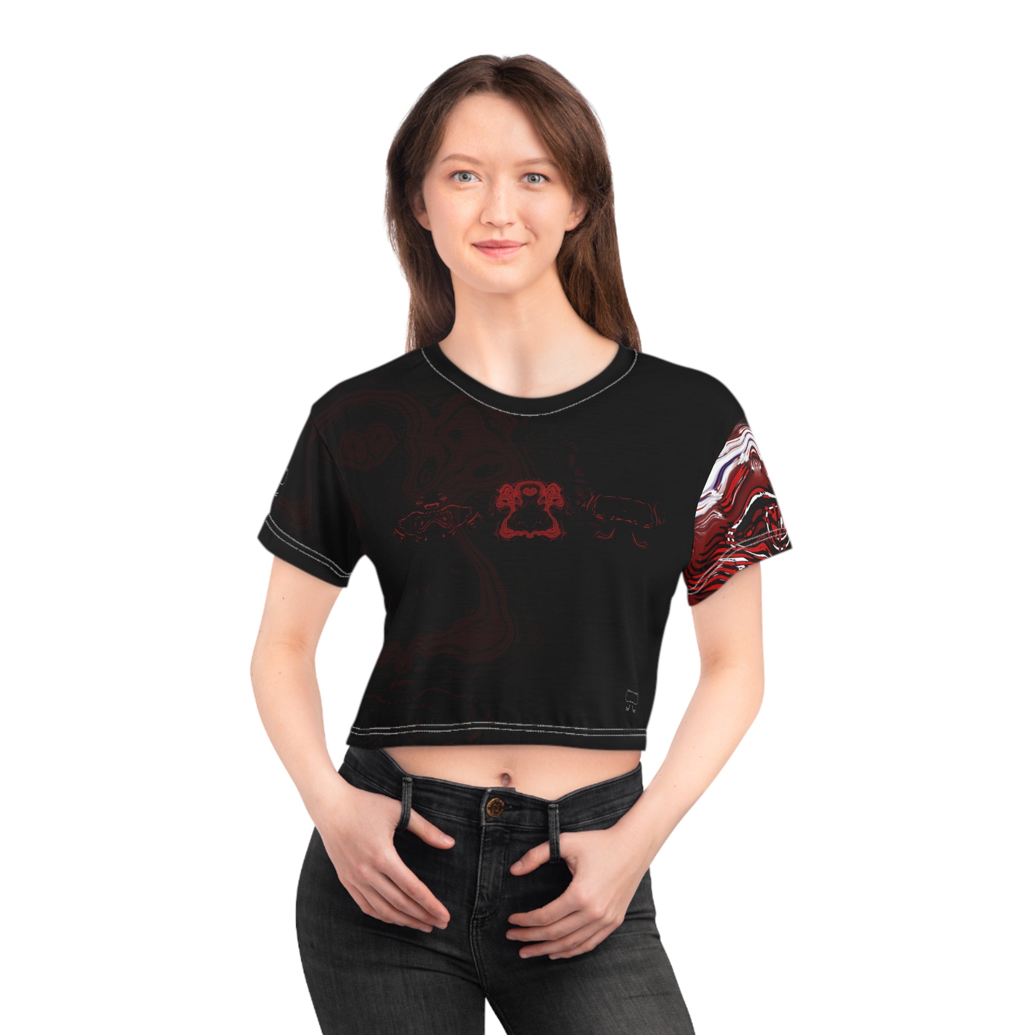 Crop Tee - Spirit Red (AOP)