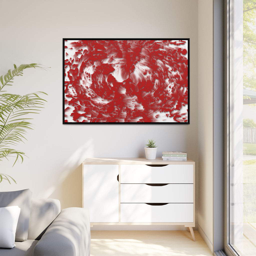 Framed Canvas Art - Tracers Red