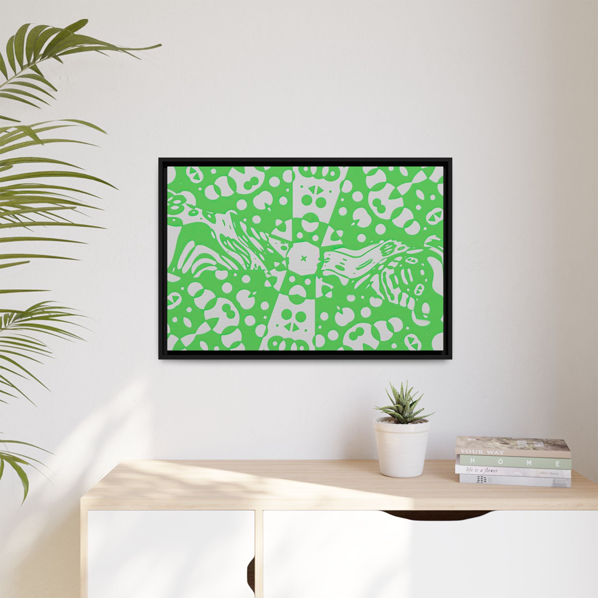 Framed Canvas Art - Aztec G