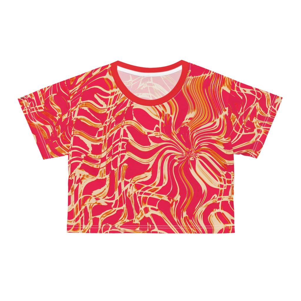 Crop Tee "Fiesta Flame" (AOP)