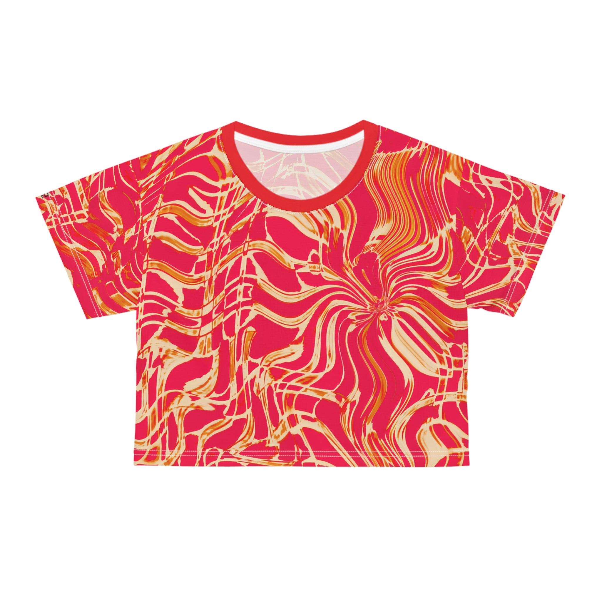 Crop Tee "Fiesta Flame" (AOP)