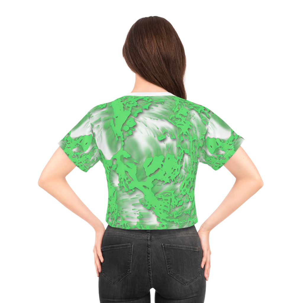 Crop Tee - Tracers Green (AOP)