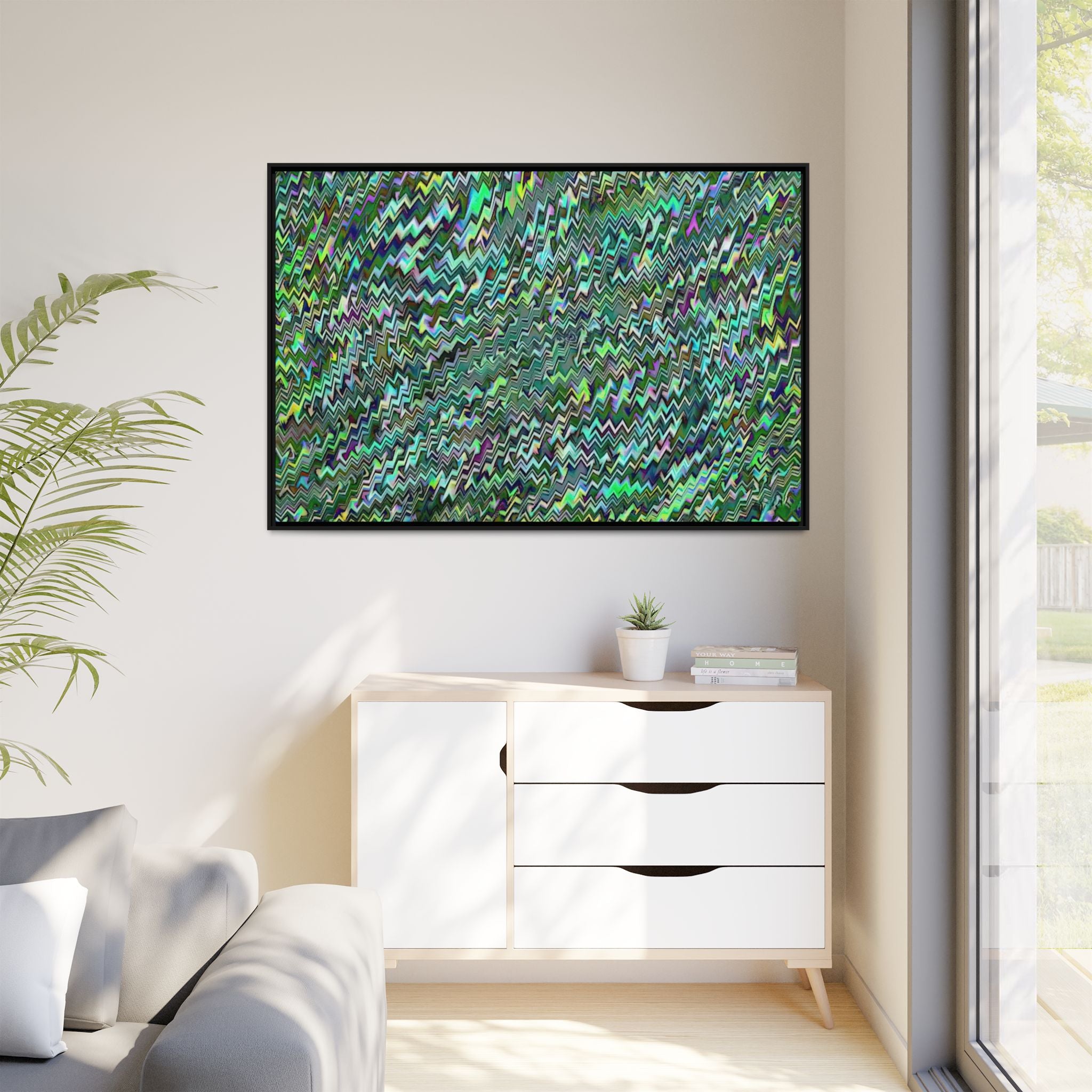 Framed Canvas Art — "GR Jagged"