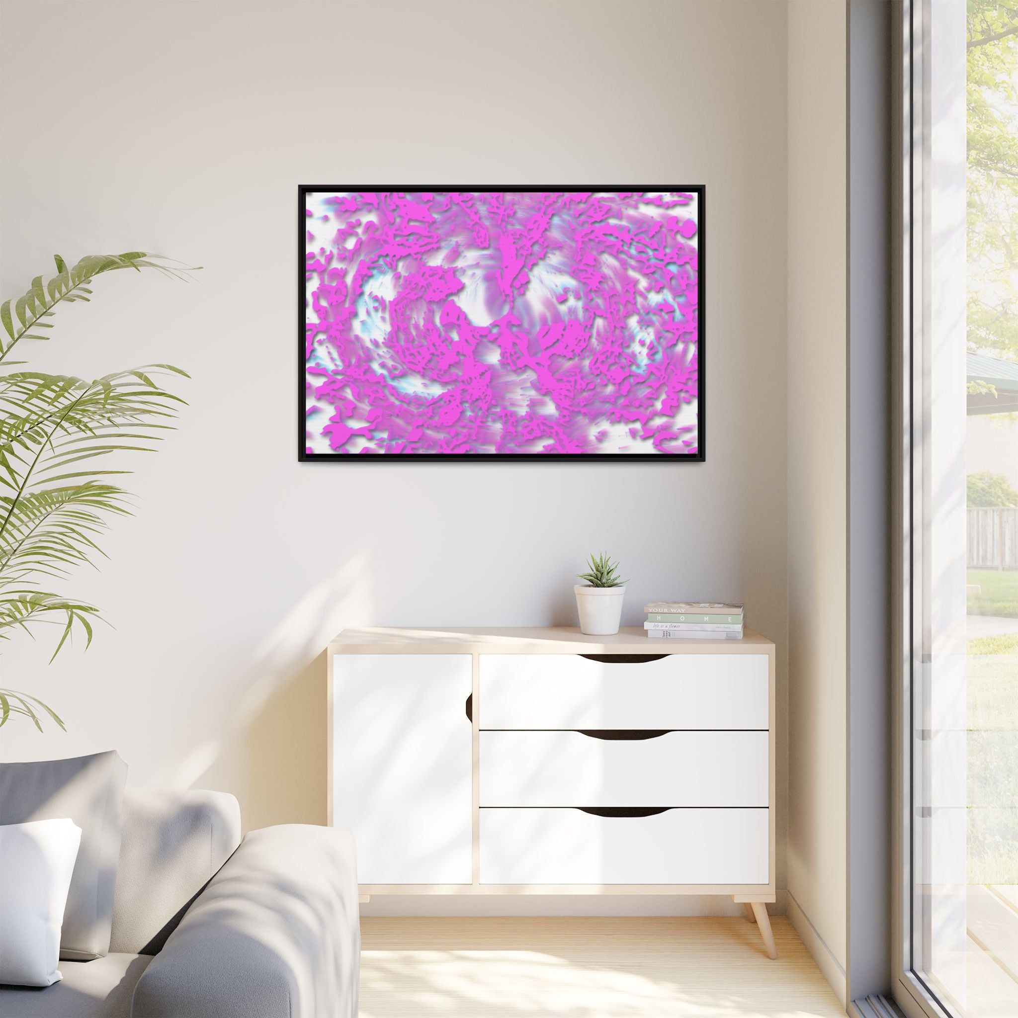 Framed Canvas Art - Tracers Cotton Candy