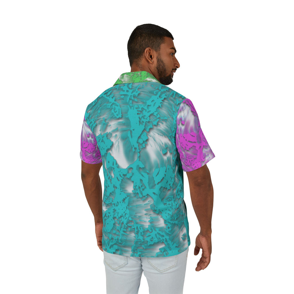 Hawaiian Shirt - Tracers Aqua