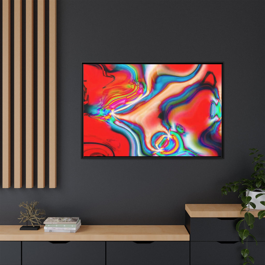Framed Canvas Art — "Gun Runners Red"