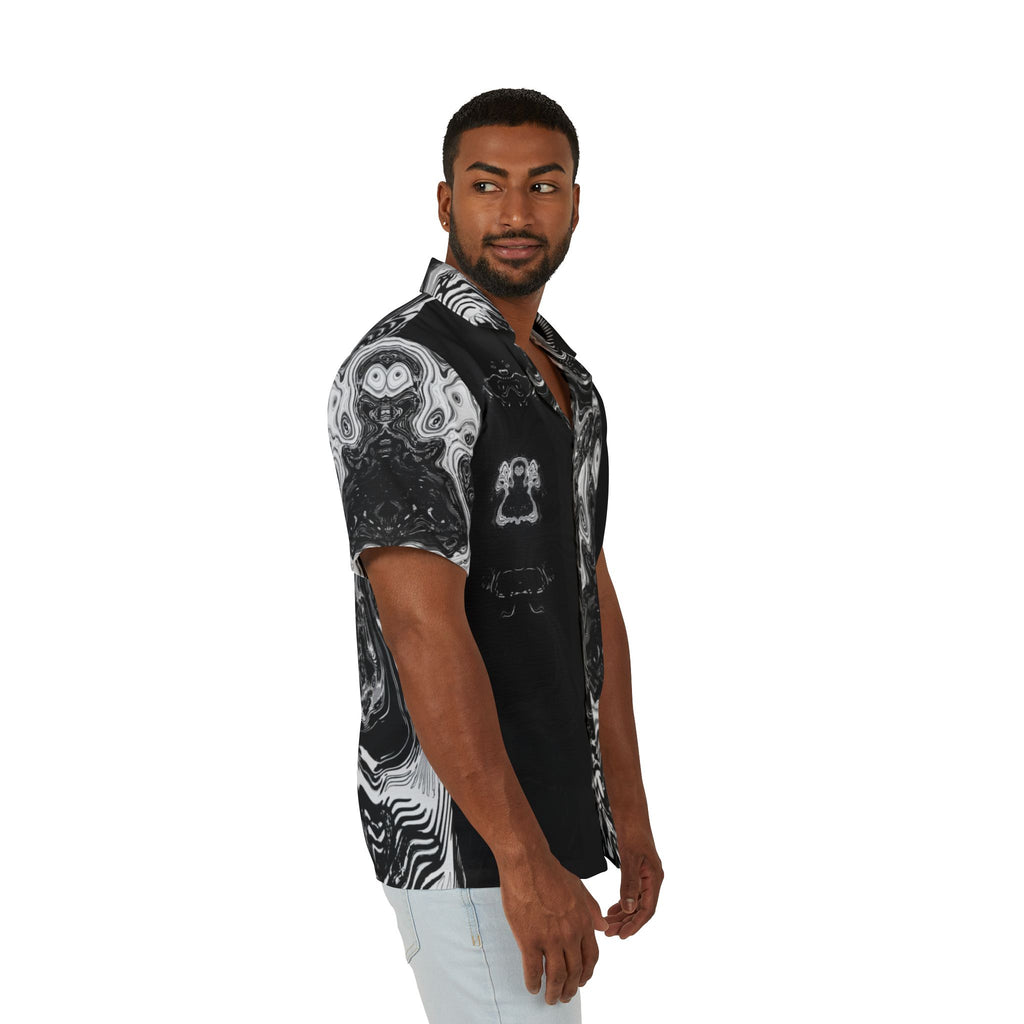 Hawaiian Shirt - Spirit Black and White