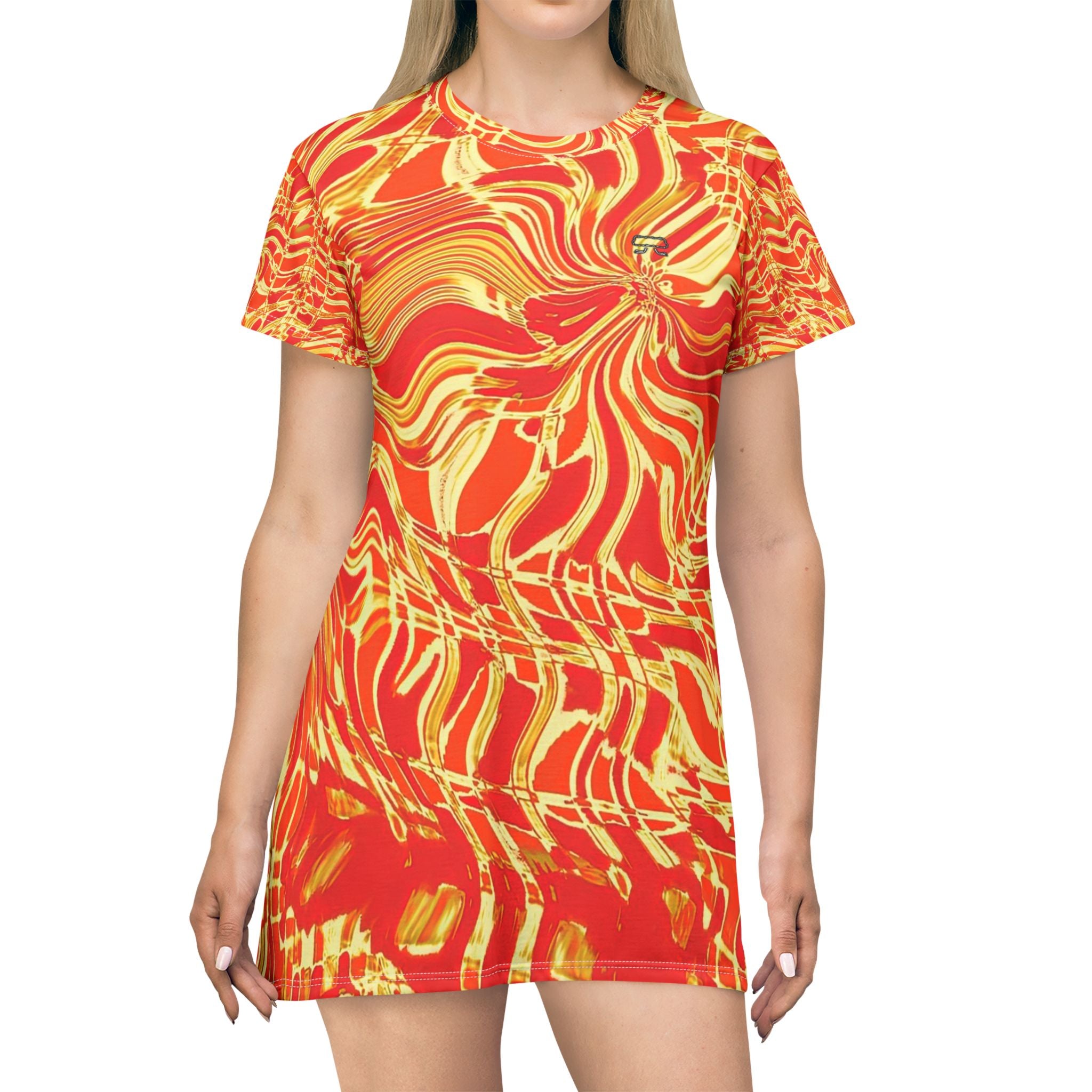 T-Shirt Dress - Fiesta Fire