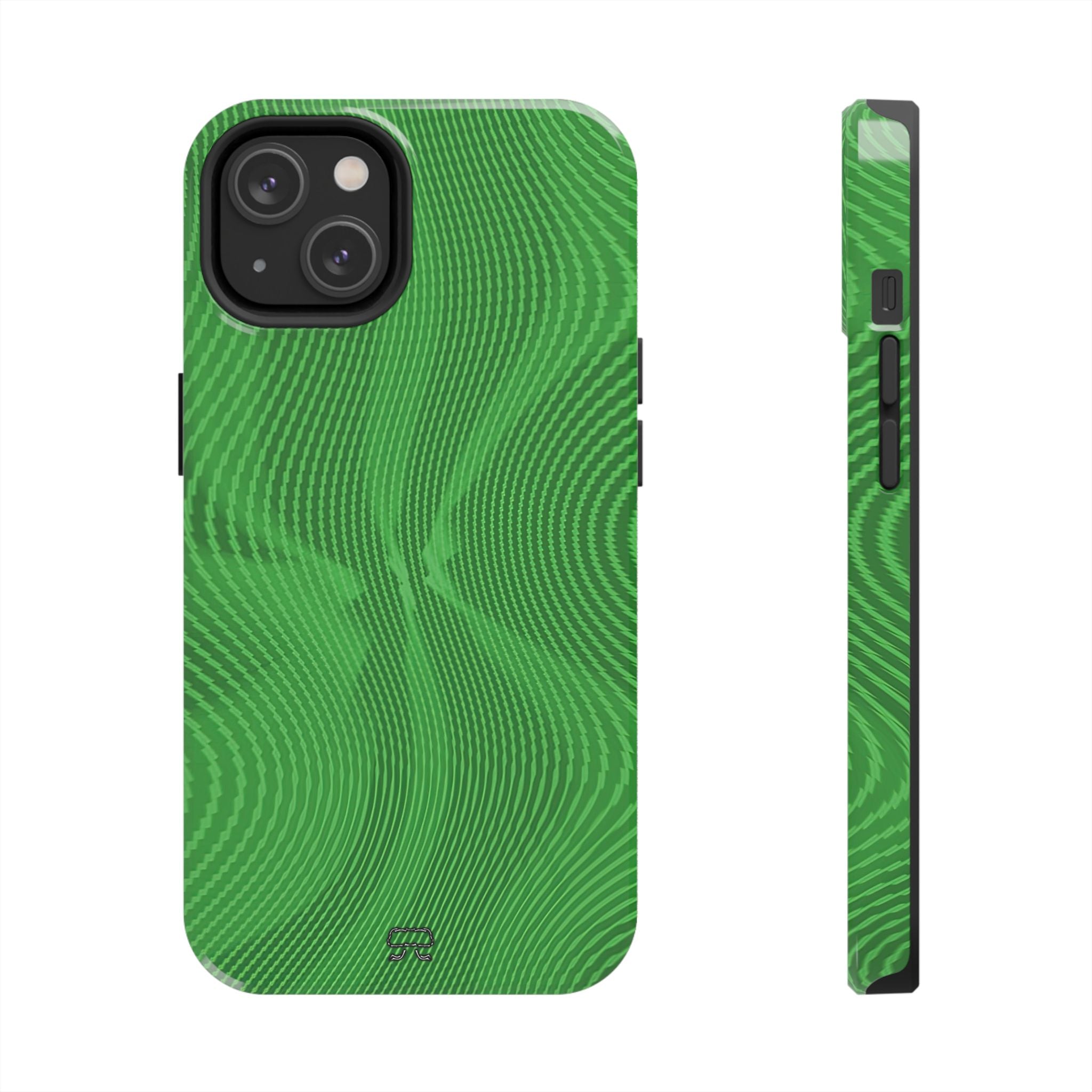 iPhones 11 thru 16 Durable Shockproof Case --- Sun Spots Green