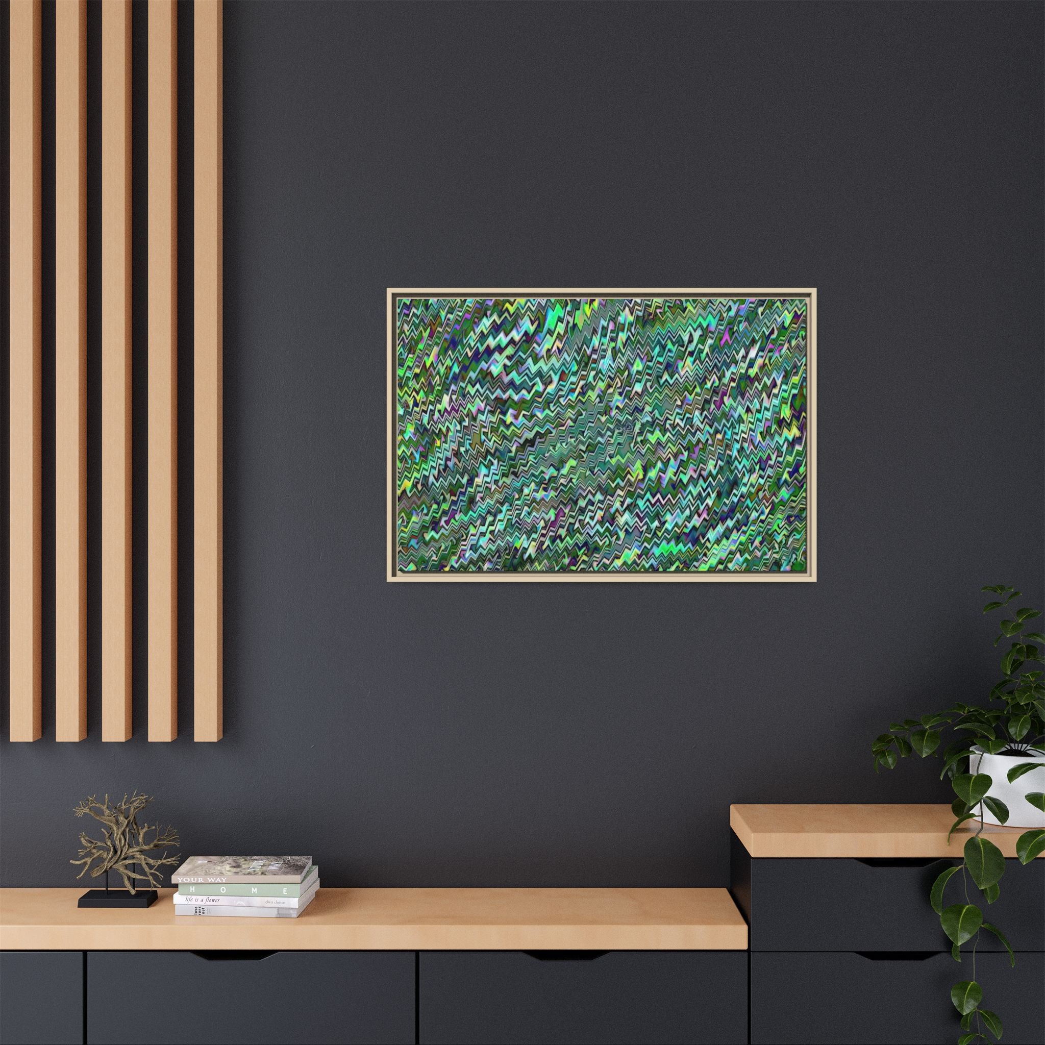 Framed Canvas Art — "GR Jagged"