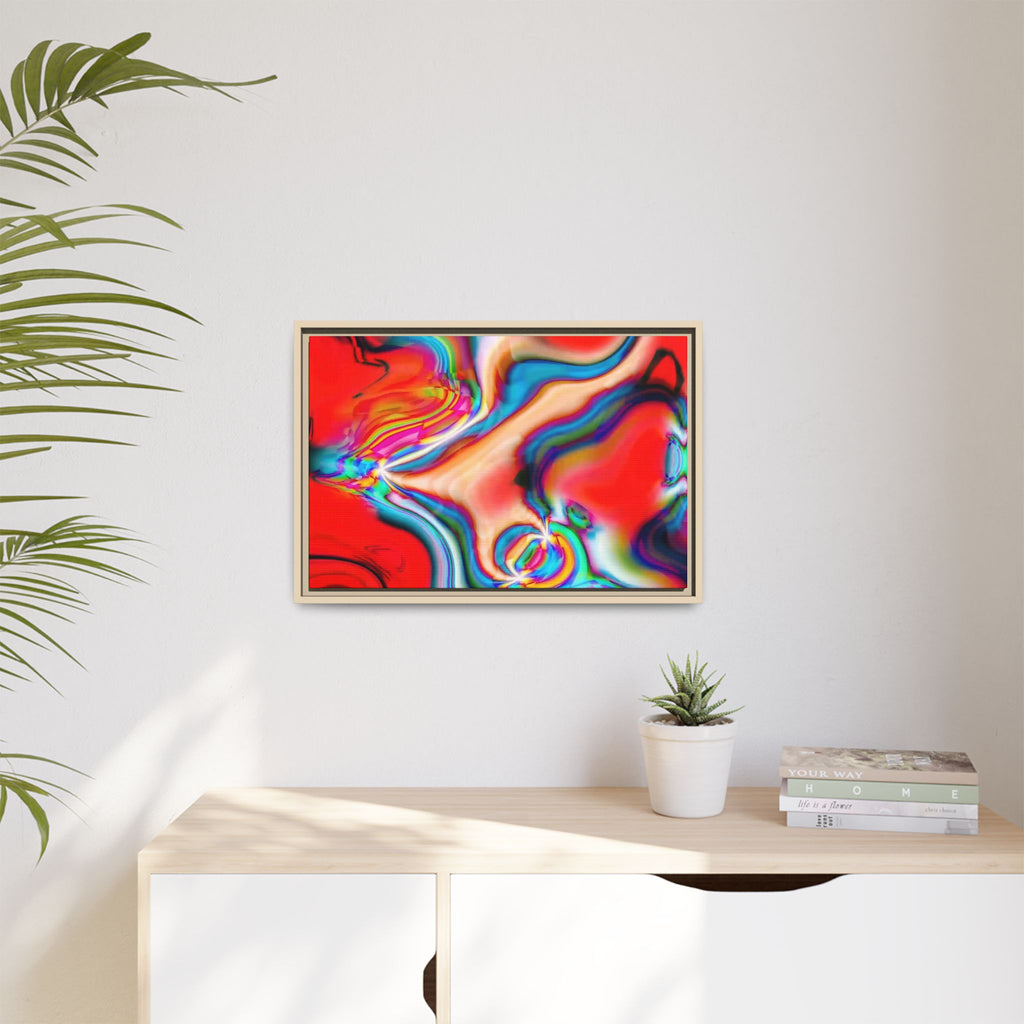 Framed Canvas Art — "Gun Runners Red"