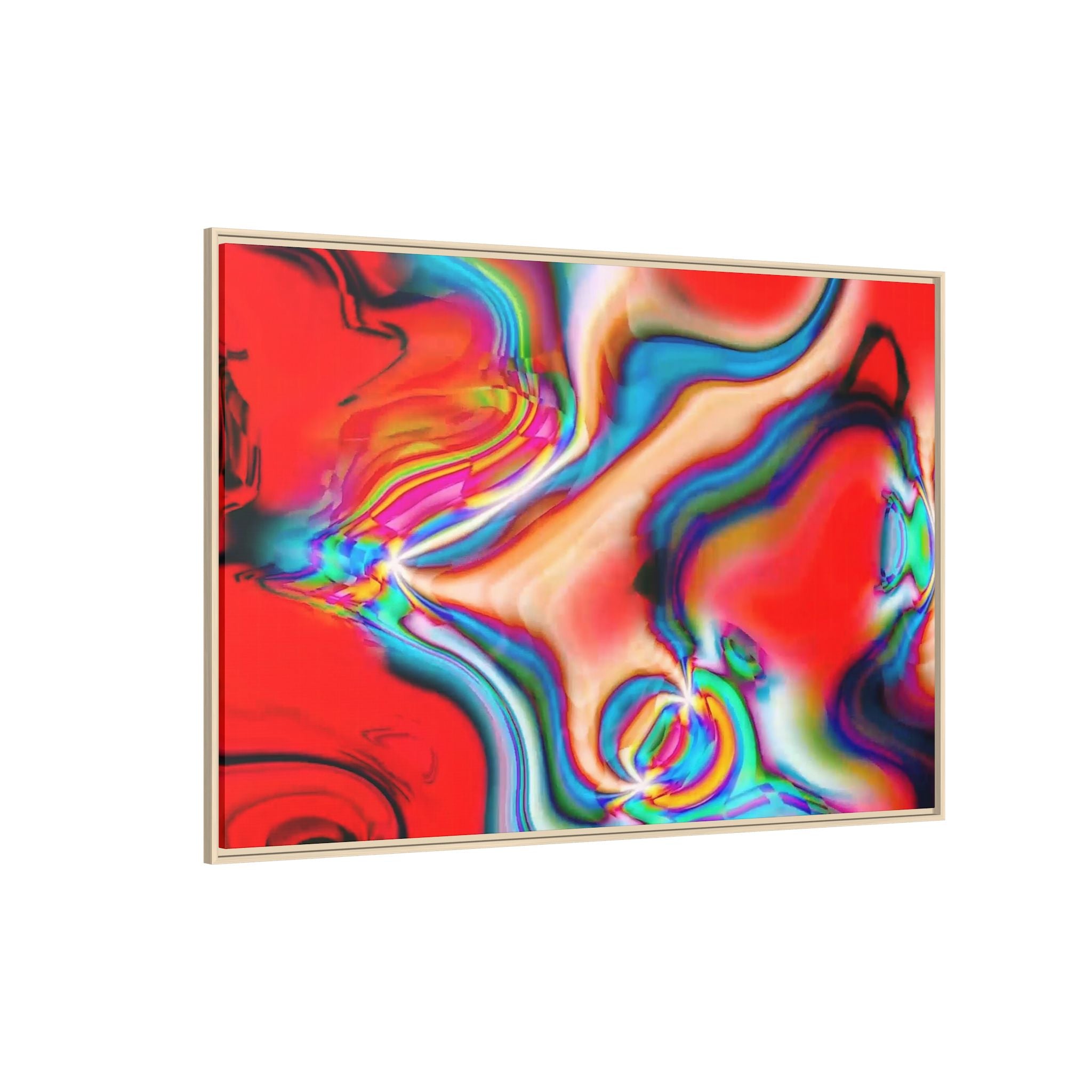 Framed Canvas Art — "Gun Runners Red"