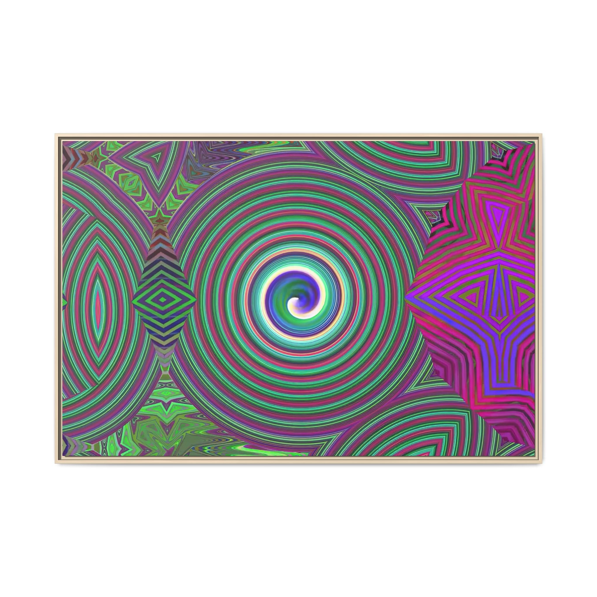Framed Canvas Art — "Spiroic"