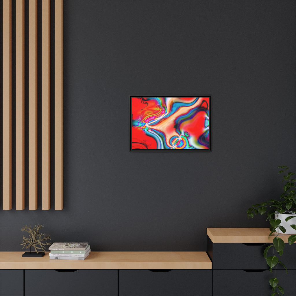 Framed Canvas Art — "Gun Runners Red"