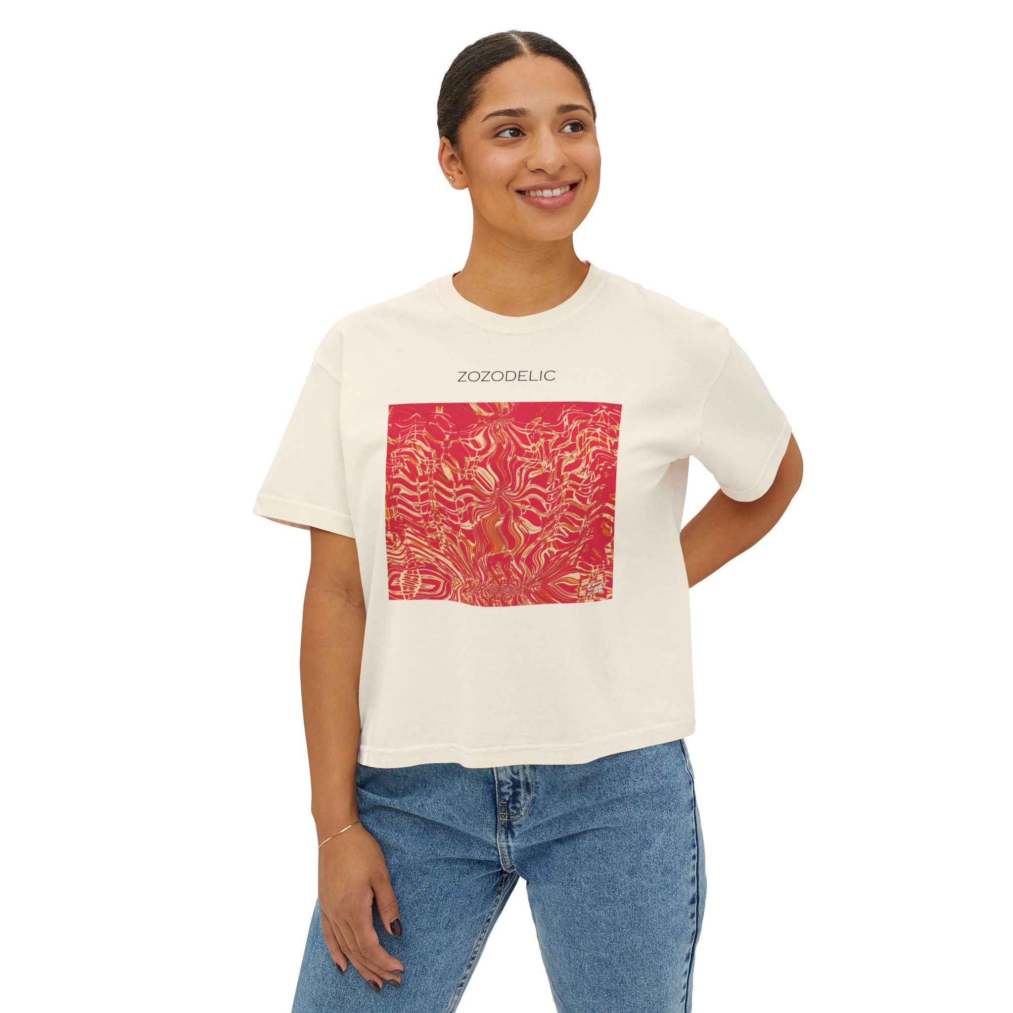 Woman's Box T-Shirt - Fiesta Flame