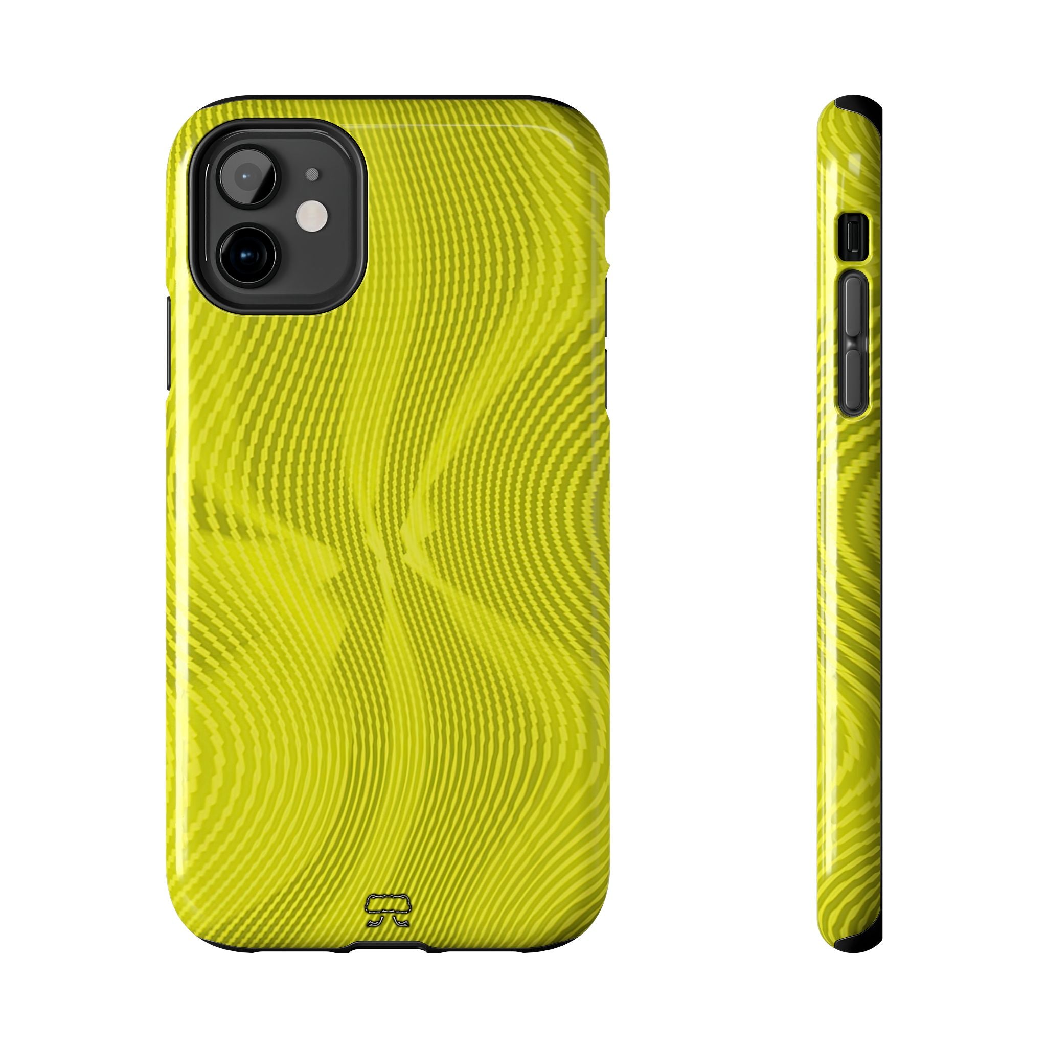 iPhones 11 thru 16 Durable Shockproof Case --- Sun Spots Yellow