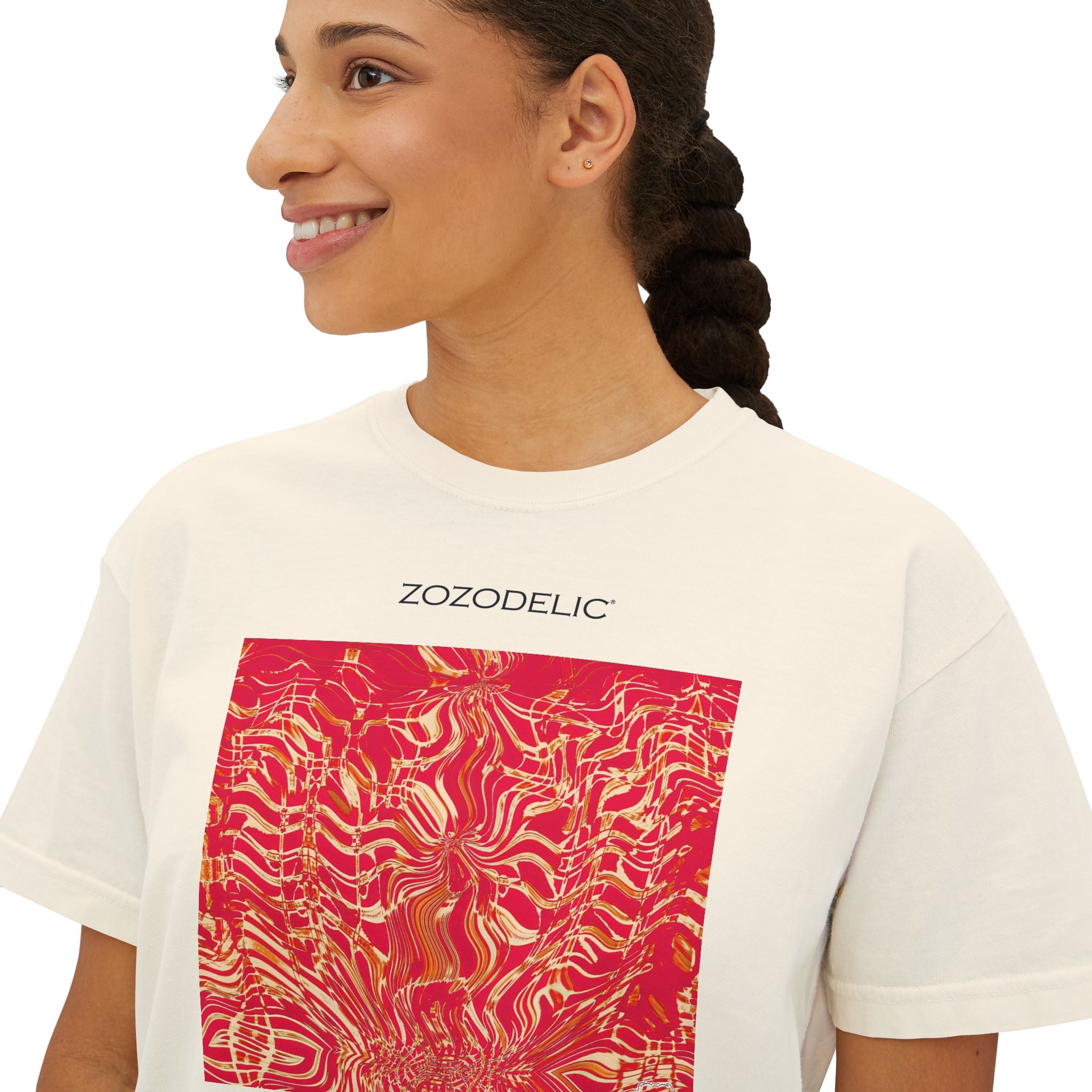 Woman's Box T-Shirt - Fiesta Flame