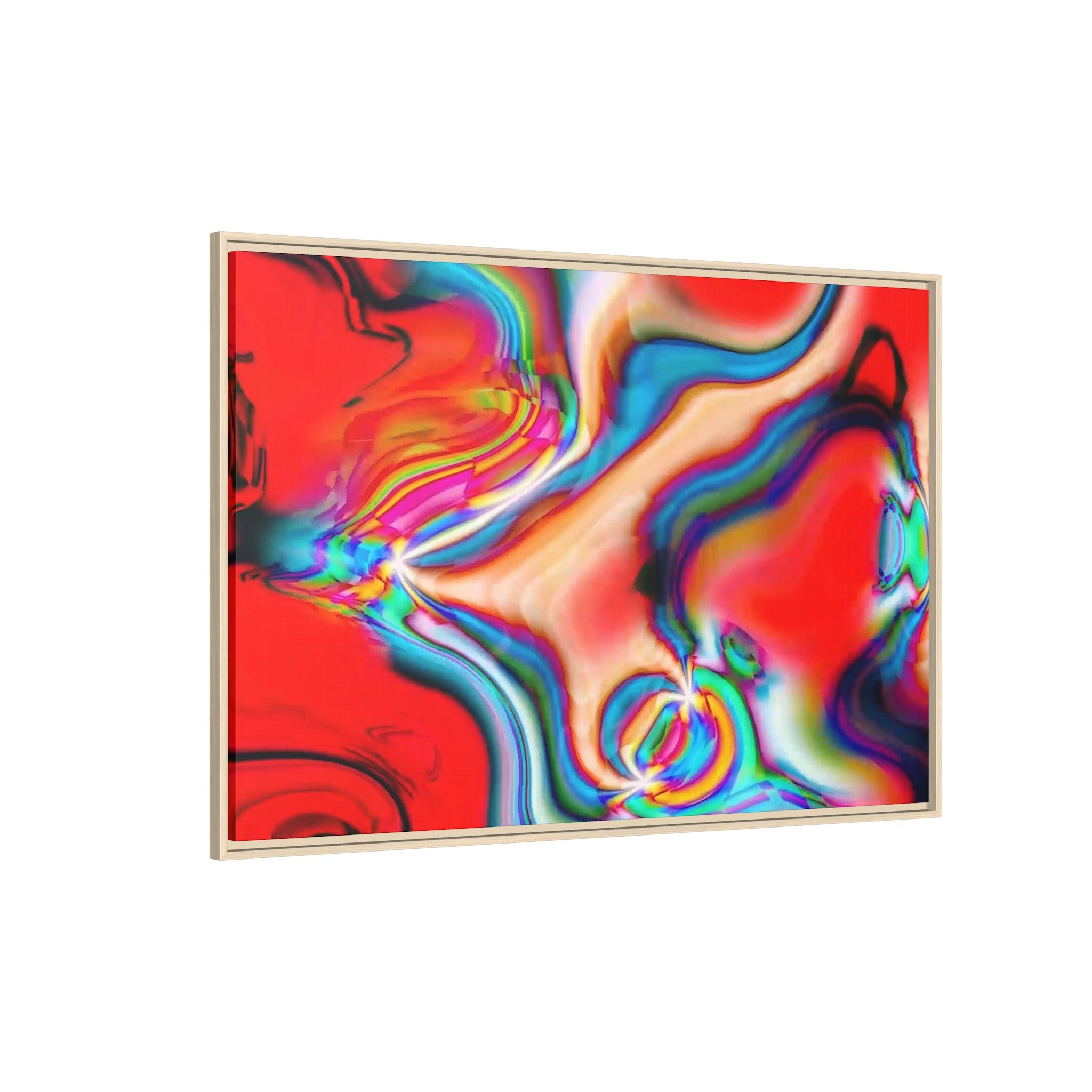 Framed Canvas Art — "Gun Runners Red"