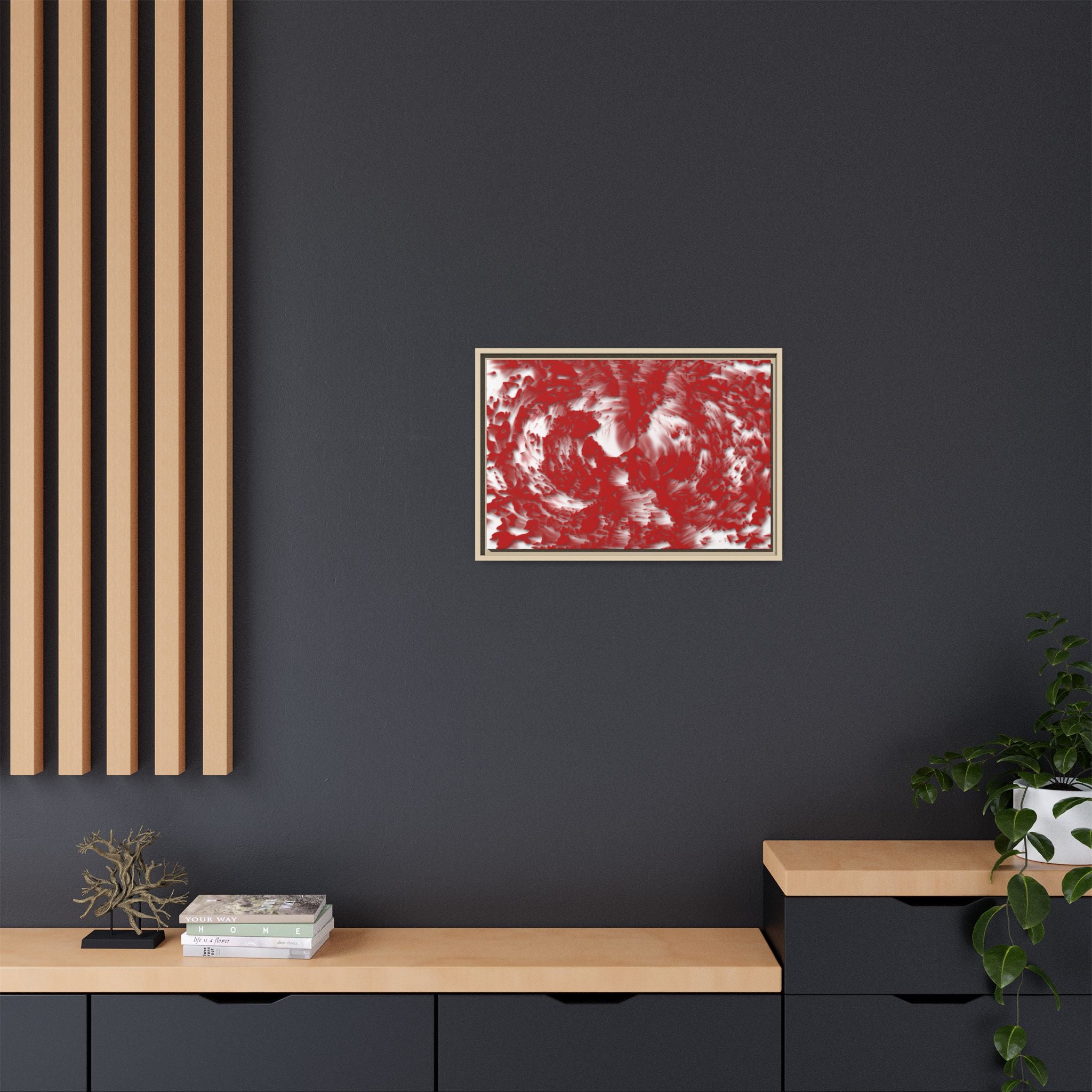 Framed Canvas Art - Tracers Red