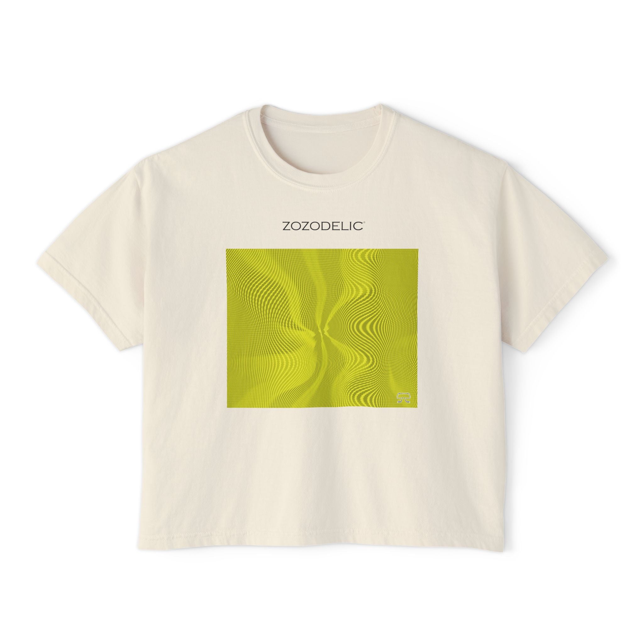 Woman's Box T-Shirt - Sun Spots Yellow