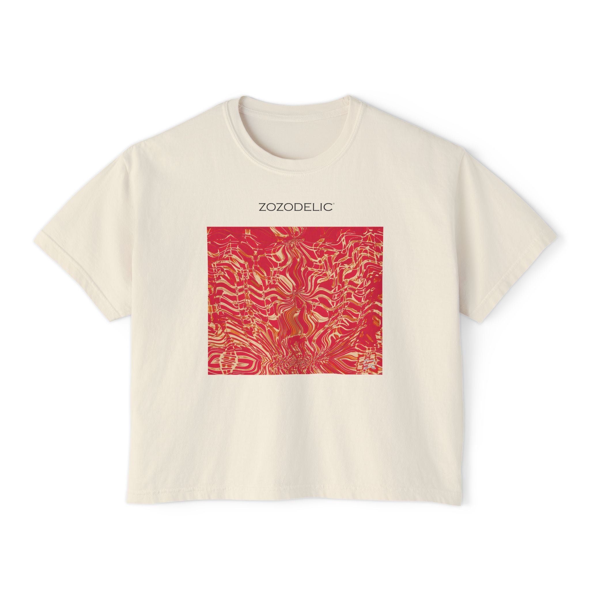 Woman's Box T-Shirt - Fiesta Flame