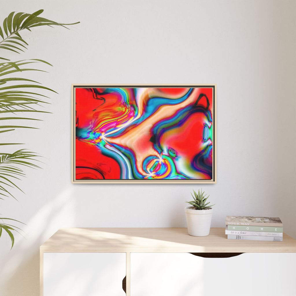 Framed Canvas Art — "Gun Runners Red"