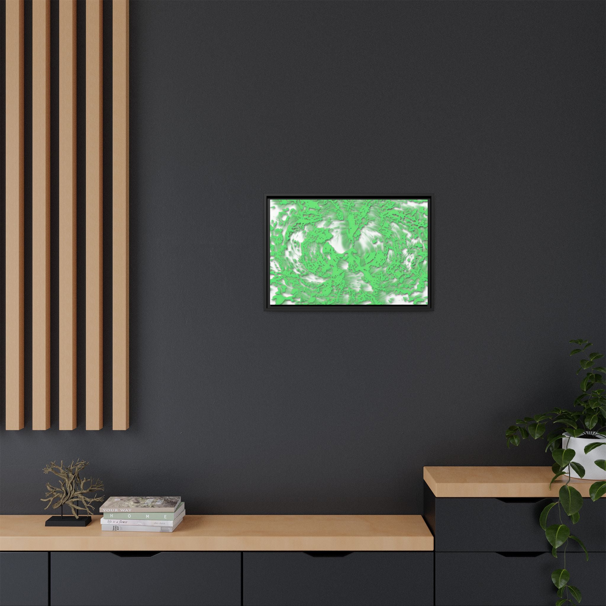 Framed Canvas Art - Tracers Green