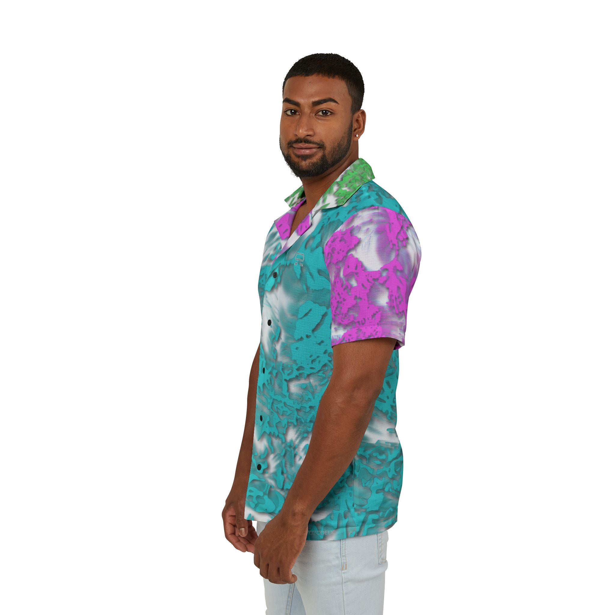 Hawaiian Shirt - Tracers Aqua