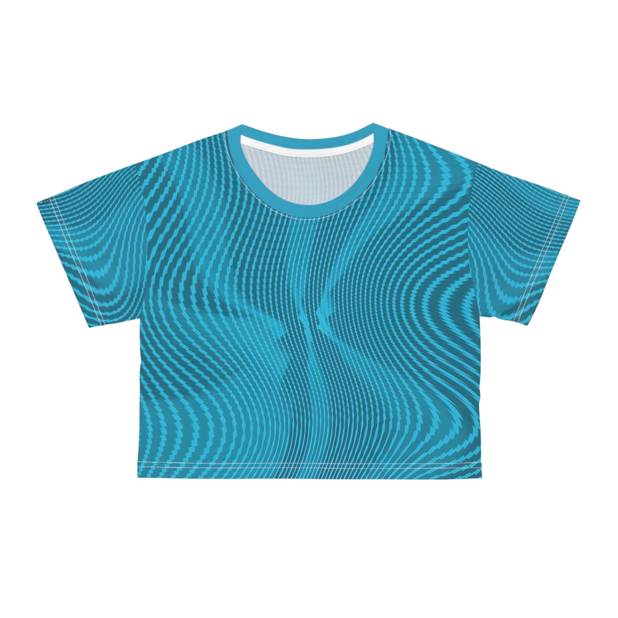 Crop Tee "Sun Spots Blu" (AOP)