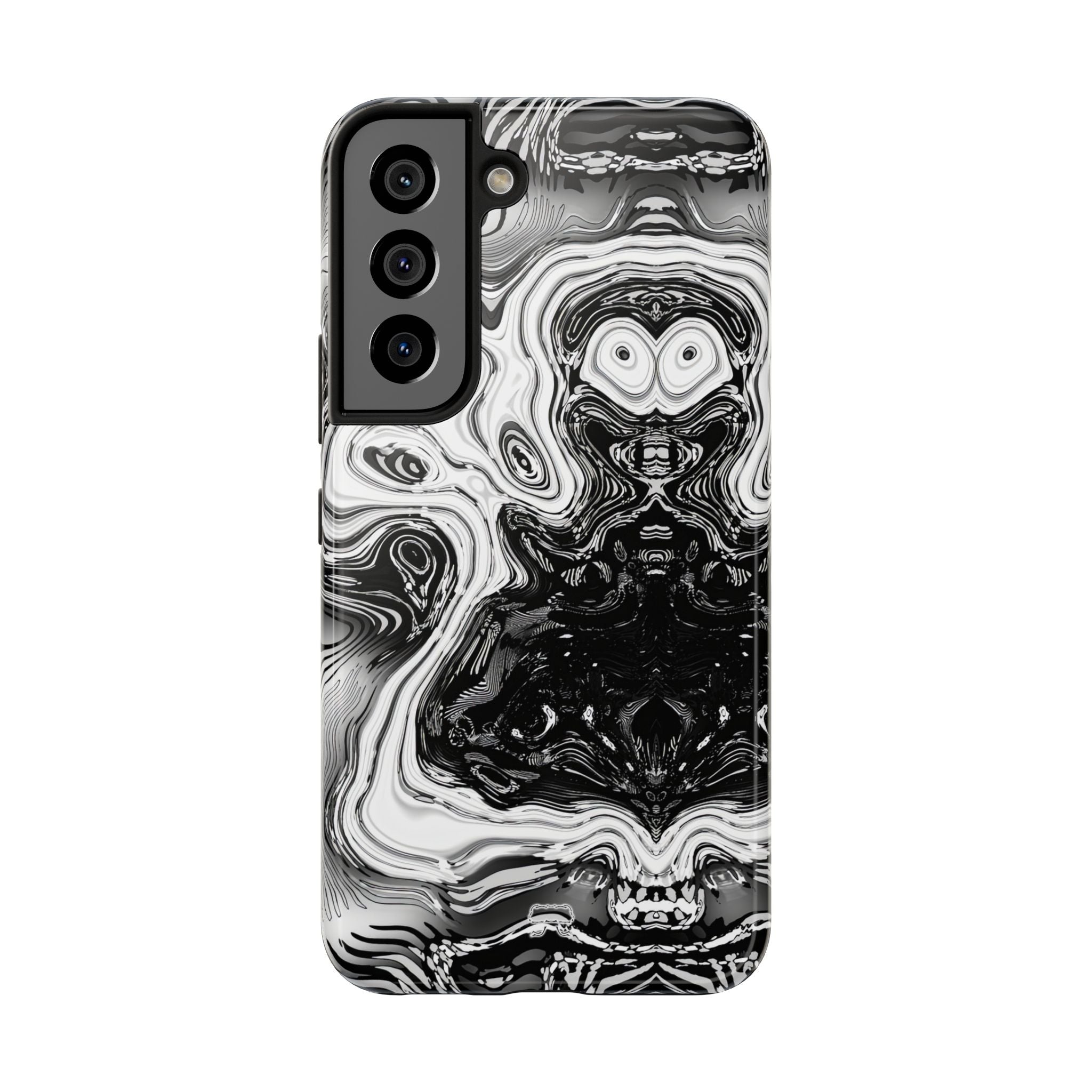 Samsung S21-S25 Tough Phone Case - Spirit Black and White