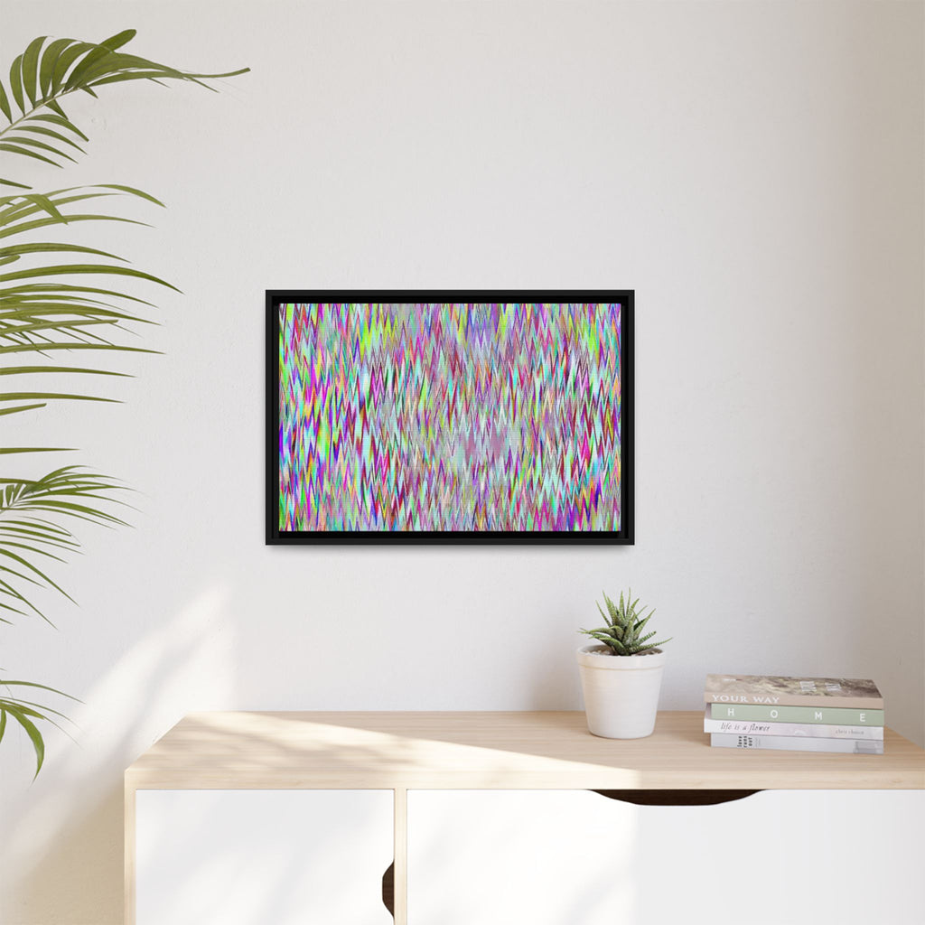 Framed Canvas Art — "Gun Runners Static"