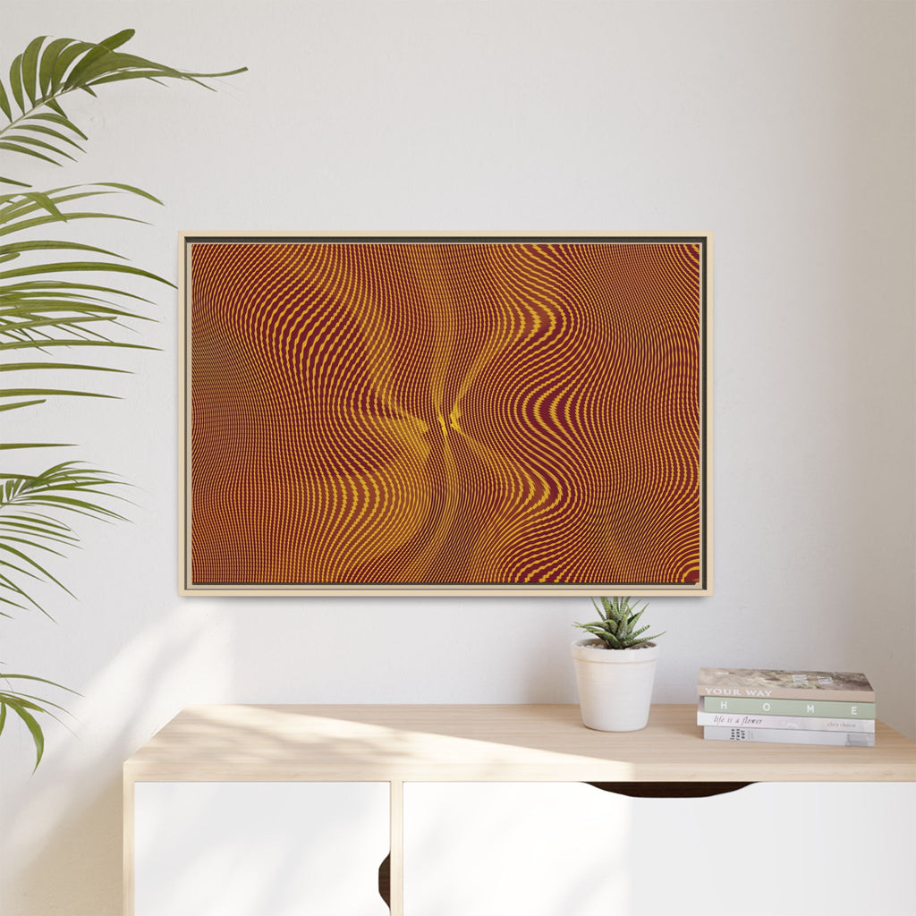 Framed Canvas Art — "Sun Spots Gold"
