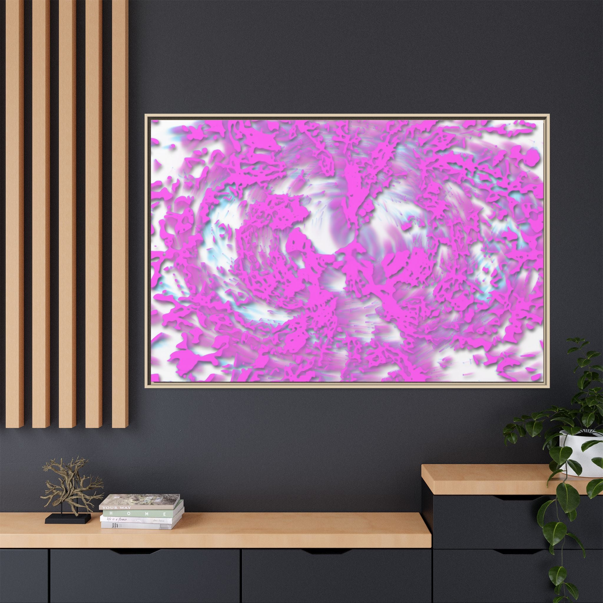 Framed Canvas Art - Tracers Cotton Candy