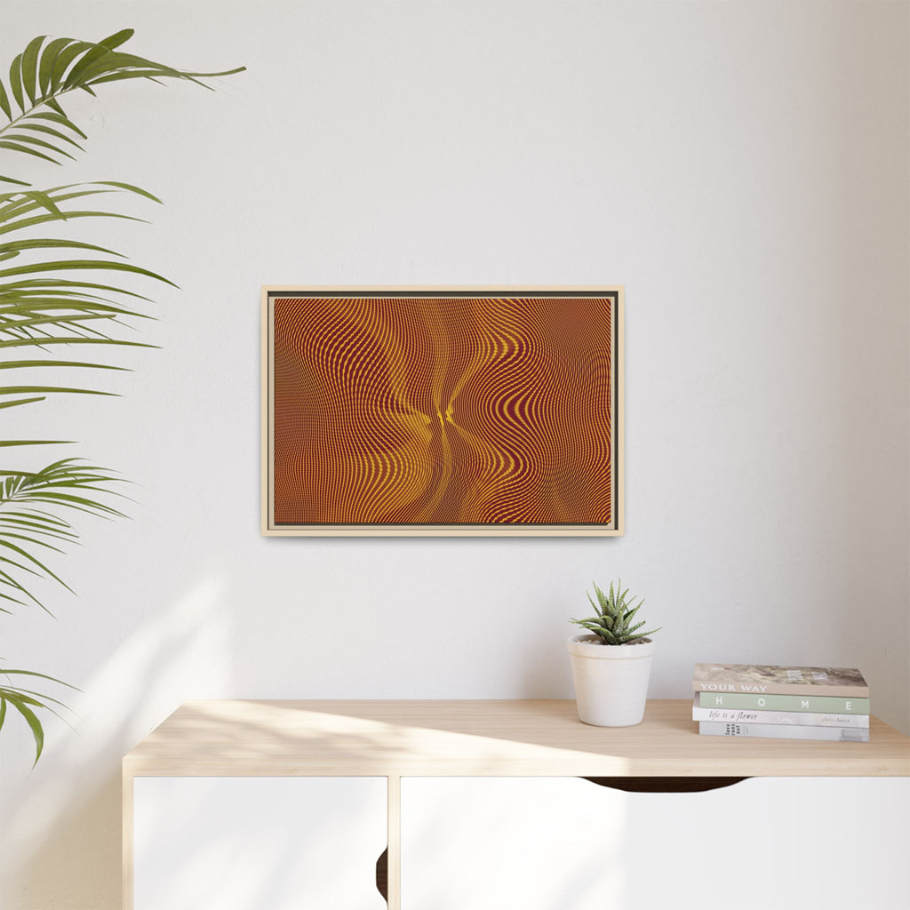 Framed Canvas Art — "Sun Spots Gold"