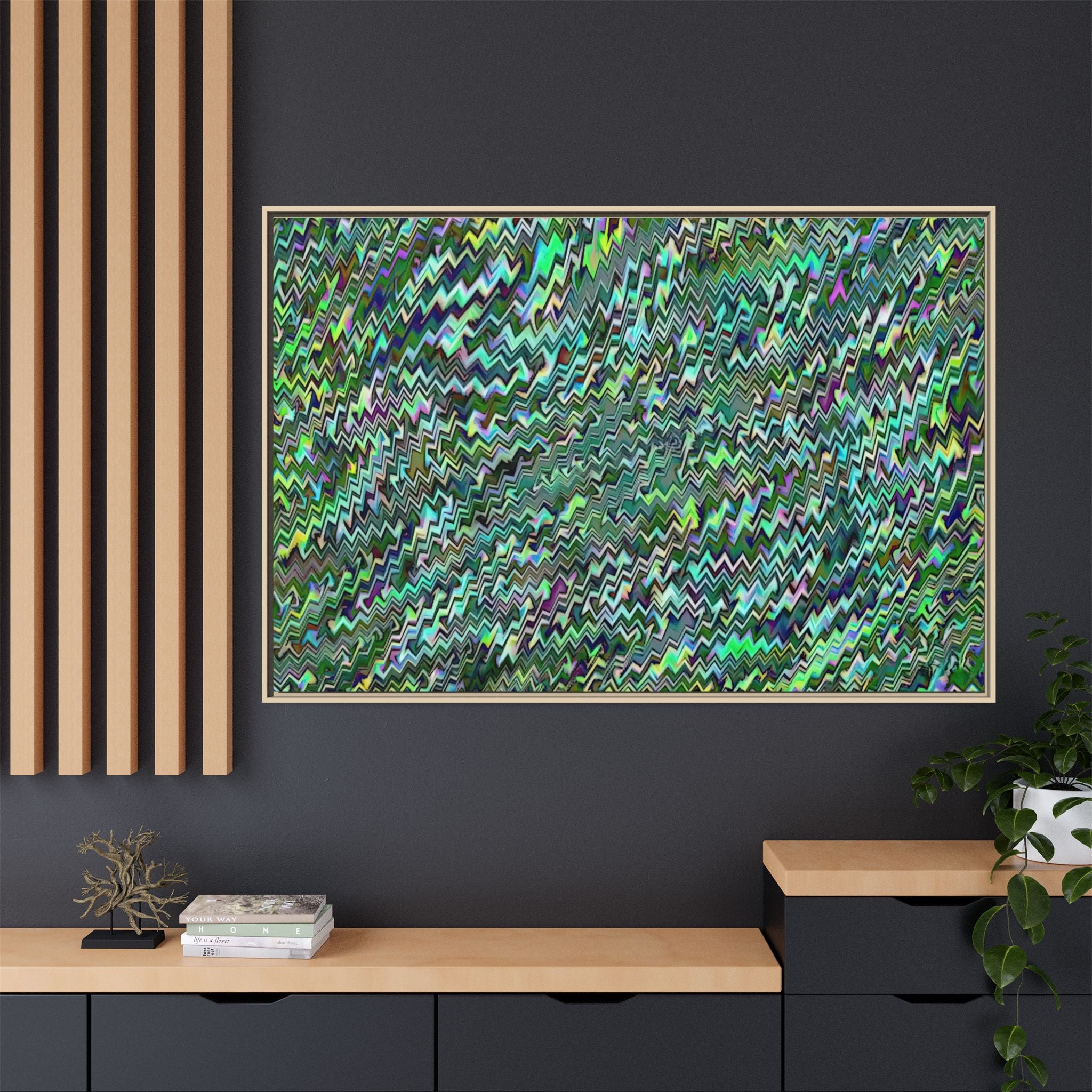 Framed Canvas Art — "GR Jagged"