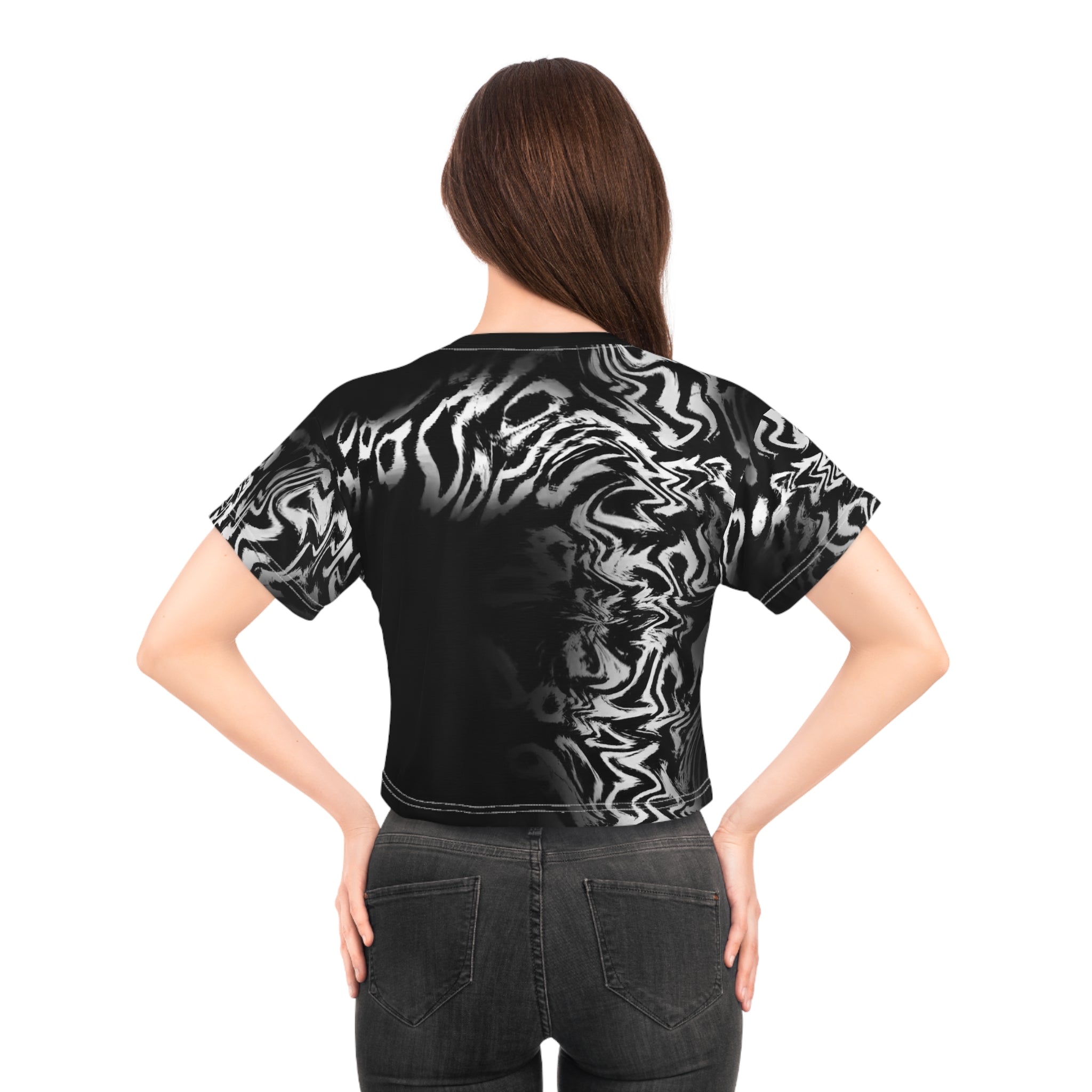 Crop Tee "Plasma" (AOP)