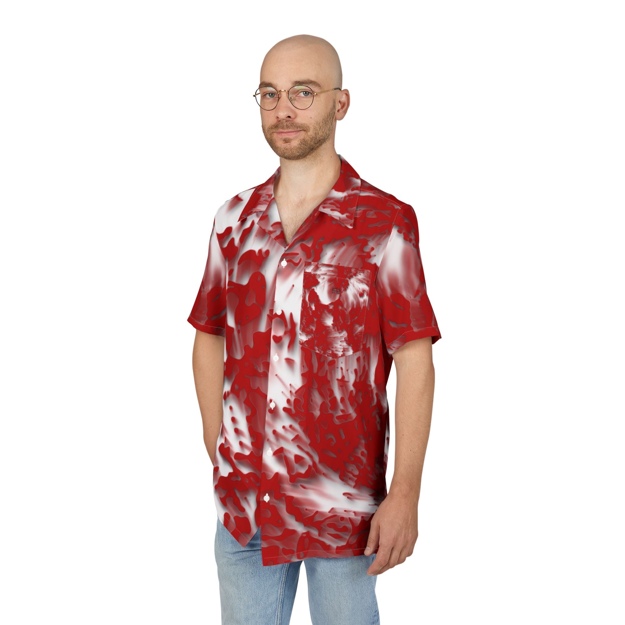 Hawaiian Shirt - Tracer Red (AOP)