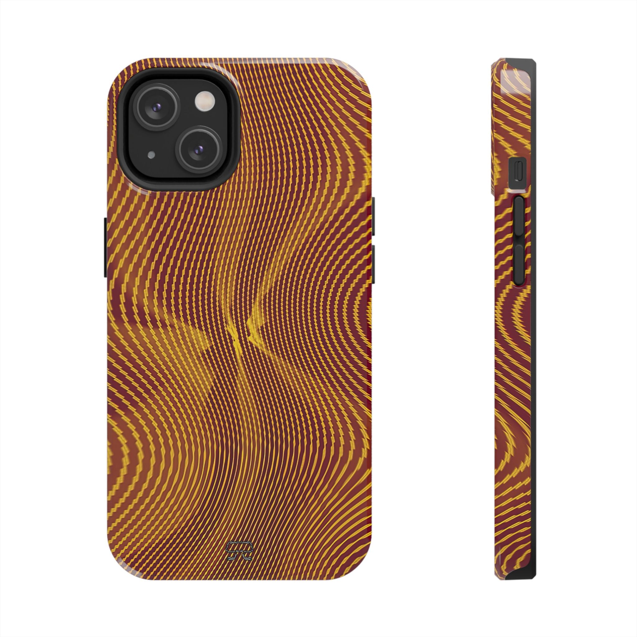 iPhones 11 thru 16 Durable Shockproof Case --- Sun Spots Gold