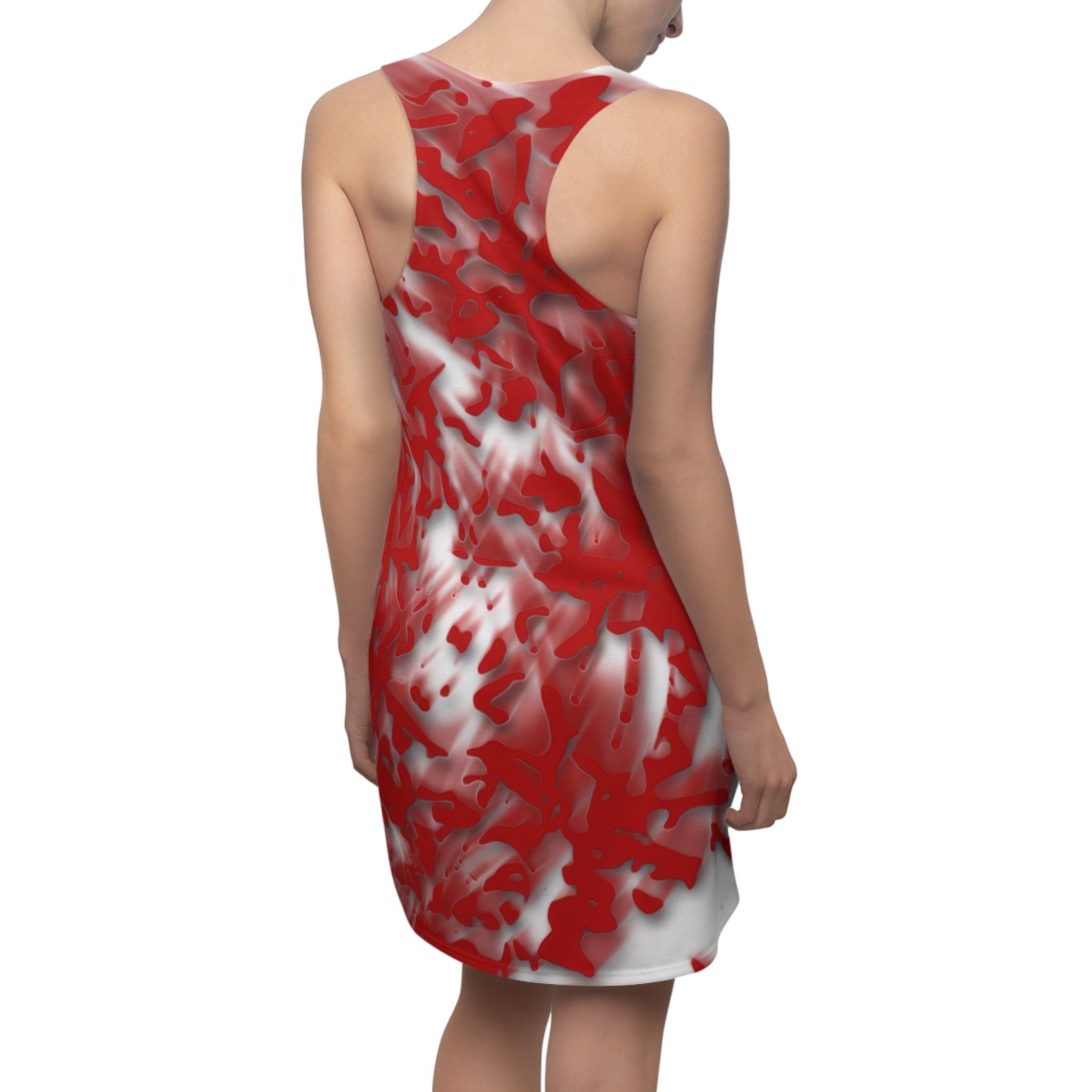 Racerback Dress — Tracers Red (AOP)