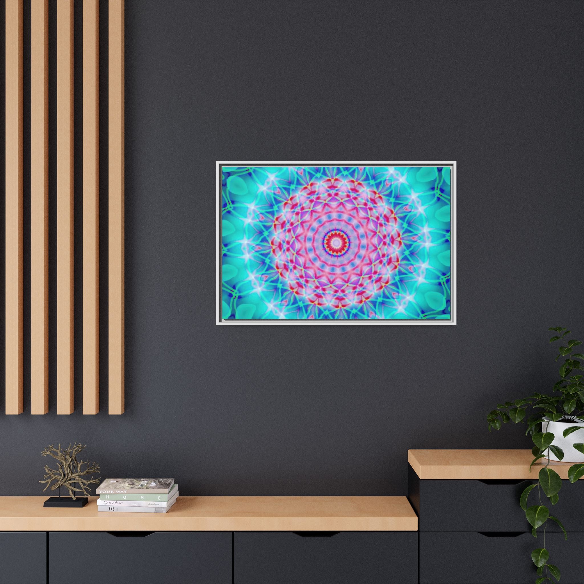Framed Canvas Art — "Pink Fusion"