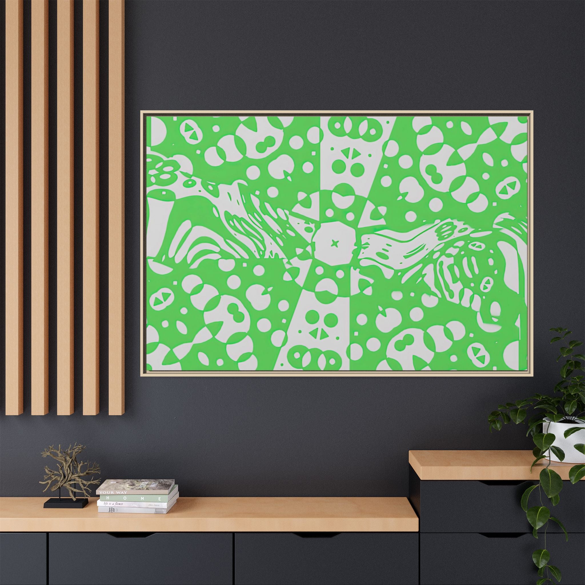 Framed Canvas Art - Aztec G